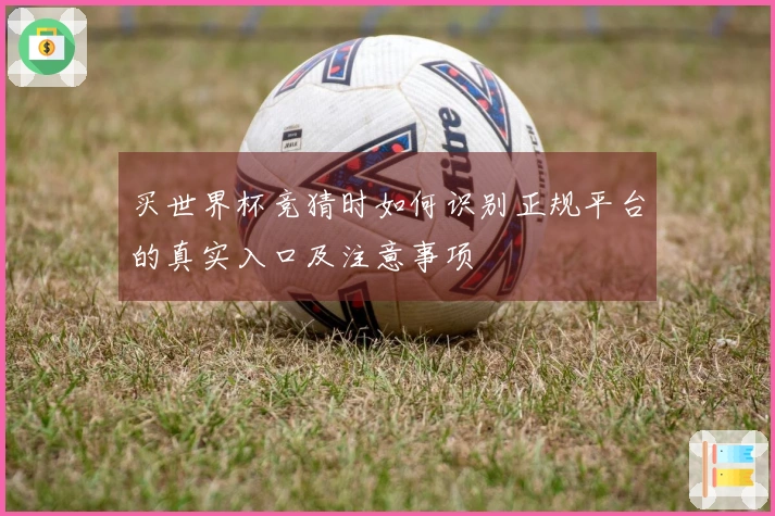 买世界杯竞猜时如何识别正规平台的真实入口及注意事项